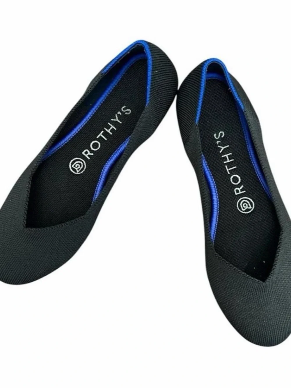 Rothy’s The Flat Knit Black Round Toe Ballet Flats Women’s Size 7.5
